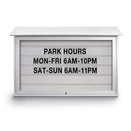 United Visual Products Indoor Enclosed Combo Board, 72"x36", Bronze Frame/Grey & Buff UVCB7236BZ-GREY-BUFF
